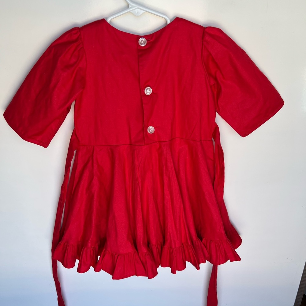 Girl August 3T Red Dress - Picture 3 of 4